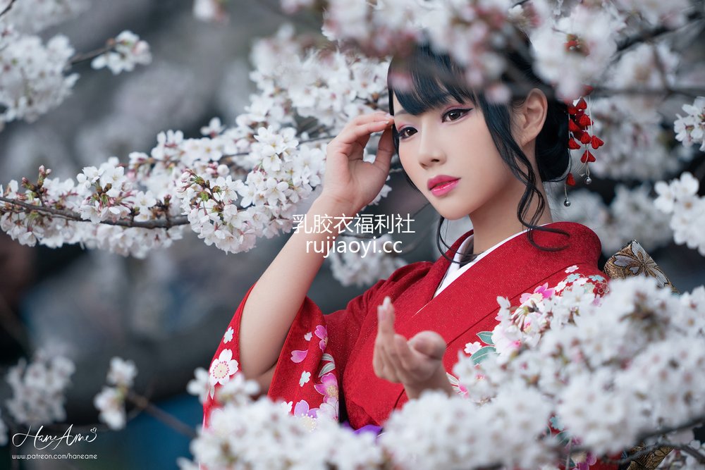 [网红杂图] Hane Ame 雨波 – 赤紅和服 [38P736MB]