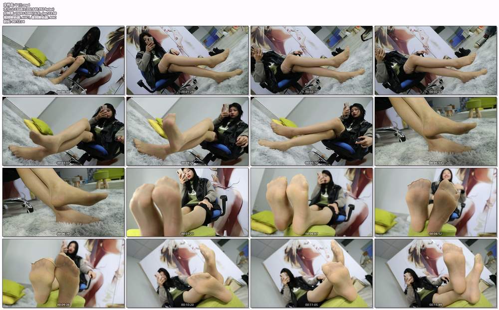 [南国足艺] – 39码大脚的秋秋性感肉丝诱惑 [1V2.22GB]