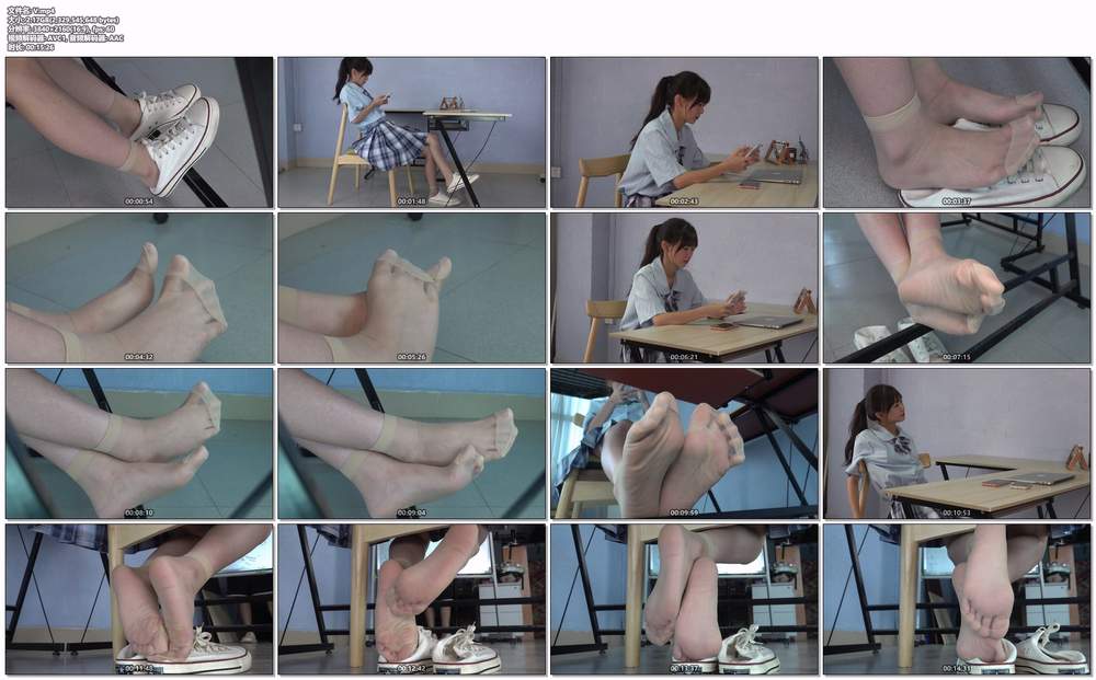[南国足艺] – 静儿肉丝帆布鞋诱惑，脱了鞋子放松丝袜脚 [1V2.16GB]