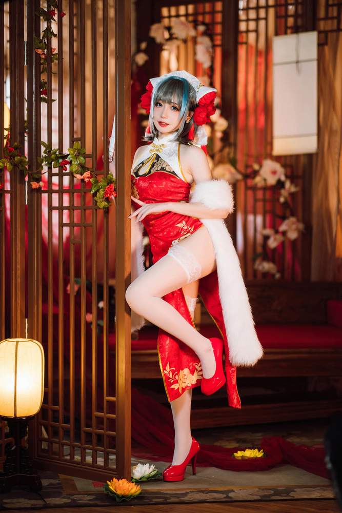 [网红杂图] 焖焖碳 – 碧蓝航线 柴郡旗袍 [29P508MB]