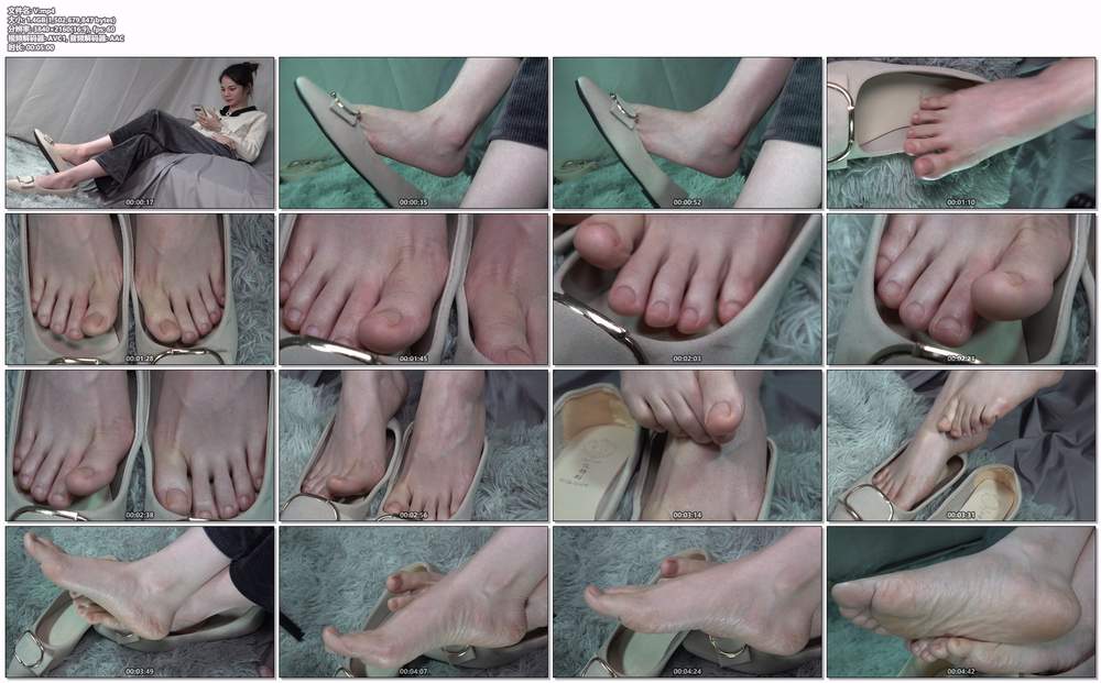 [南国足艺] – 慕丝沫沫平底鞋里的原味美脚，挑鞋玩鞋，原味美脚就是迷人！[1V1.39GB]